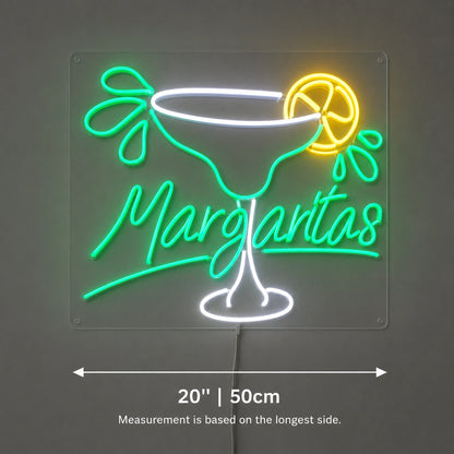 Tropical Margarita Glass Neon Sign LED Neon Sign size image