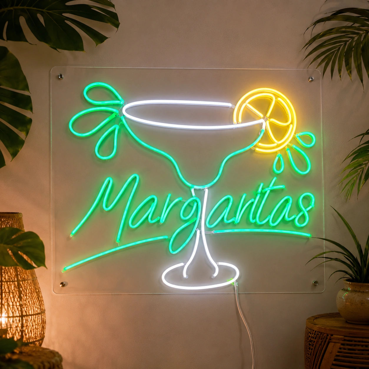 Tropical Margarita Glass Neon Sign LED Neon Sign main product image