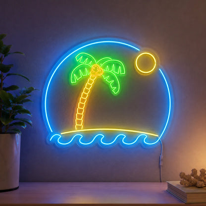 Tropical Palm Beach Neon Sign LED Neon Sign high-converting product image