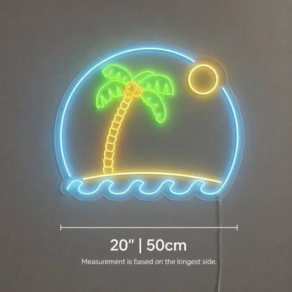 Tropical Palm Beach Neon Sign LED Neon Sign size image