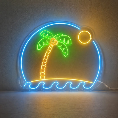 Tropical Palm Beach Neon Sign LED Neon Sign main product image