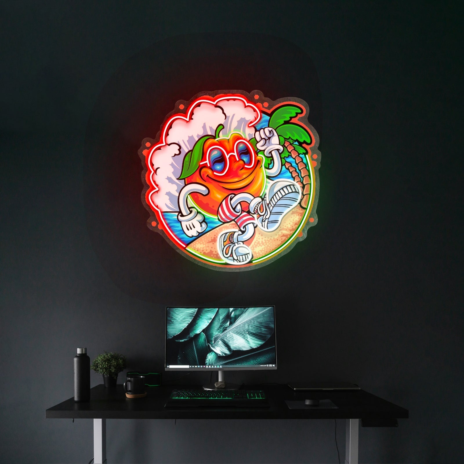 Tropical Sunrise Orange Cartoon Led Neon Sign Light Custom Led Signs - Shineneon