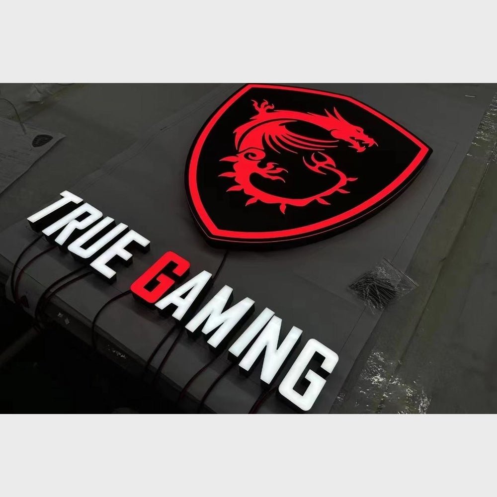 True Gaming 3D Frontlit Channel Letters Led Light Sign - Shineneon