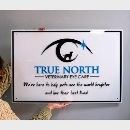 True North Eye Care Acrylic Business Logo Sign - Shineneon