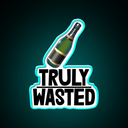 Truly Wasted Alcohol Man Cave Bar Led Neon Sign Rgb Color