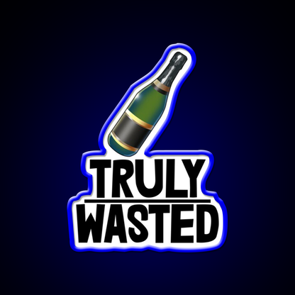 Truly Wasted Alcohol Man Cave Bar Led Neon Sign Rgb Color