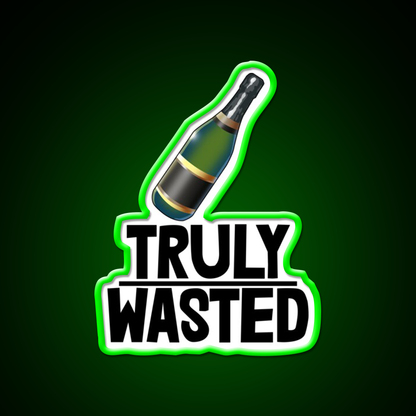 Truly Wasted Alcohol Man Cave Bar Led Neon Sign Rgb Color