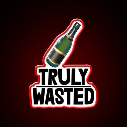 Truly Wasted Alcohol Man Cave Bar Led Neon Sign Rgb Color