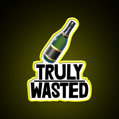 Truly Wasted Alcohol Man Cave Bar Led Neon Sign Rgb Color