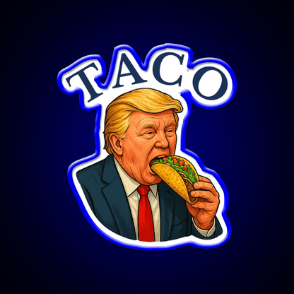 Trump Always Chickens Out Funny Political Taco Led Neon Sign Rgb Color - Shineneon
