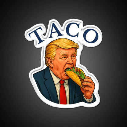 Trump Always Chickens Out Funny Political Taco Led Neon Sign Rgb Color - Shineneon