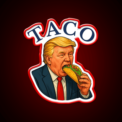 Trump Always Chickens Out Funny Political Taco Led Neon Sign Rgb Color - Shineneon