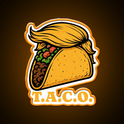 Trump Always Chickens Out Funny Taco Meme Taco Led Neon Sign Rgb Color - Shineneon