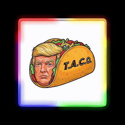 Trump Always Chickens Out Taco Led Neon Sign Mexican Food Sign Rgb Color - LED neon sign close-up detail