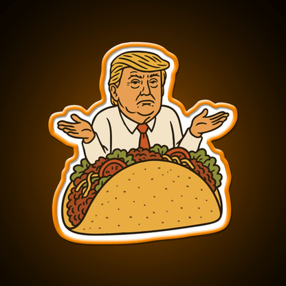 Trump In A Taco Led Neon Sign Mexican Food Sign Rgb Color - Shineneon