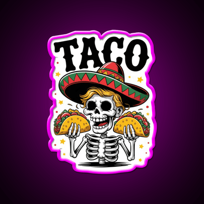 Trump Taco Led Neon Sign Mexican Food Sign Kitchen Sign Rgb Color - Shineneon
