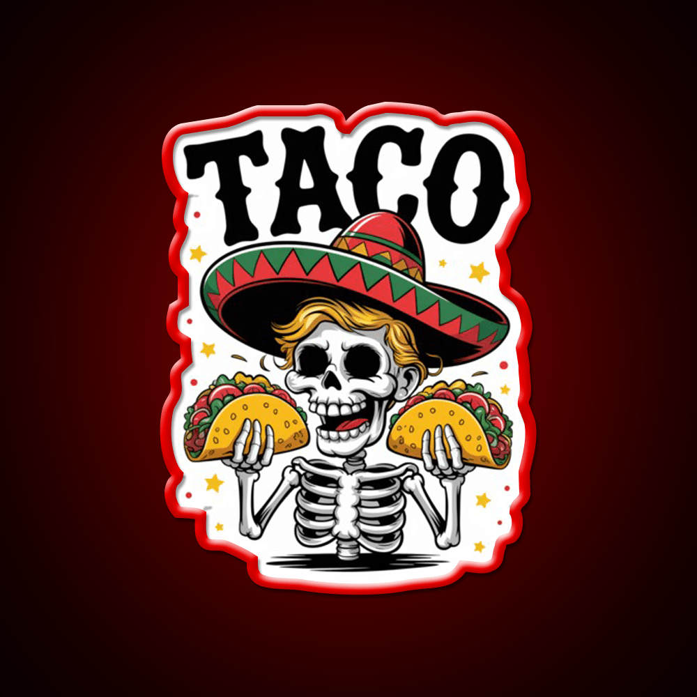 Trump Taco Led Neon Sign Mexican Food Sign Kitchen Sign Rgb Color - Shineneon