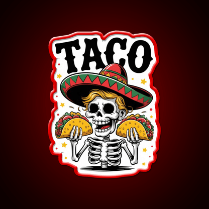 Trump Taco Led Neon Sign Mexican Food Sign Kitchen Sign Rgb Color - Shineneon