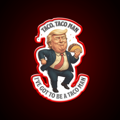 Trump Taco Man Taco Led Neon Sign Mexican Food Sign Rgb Color - Shineneon