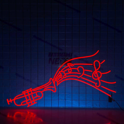 Trumpet Music Flow Led Neon Sign Musical Instrument | Shineneon