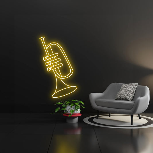 Trumpet Neon Sign Music Instrument Neon Lights