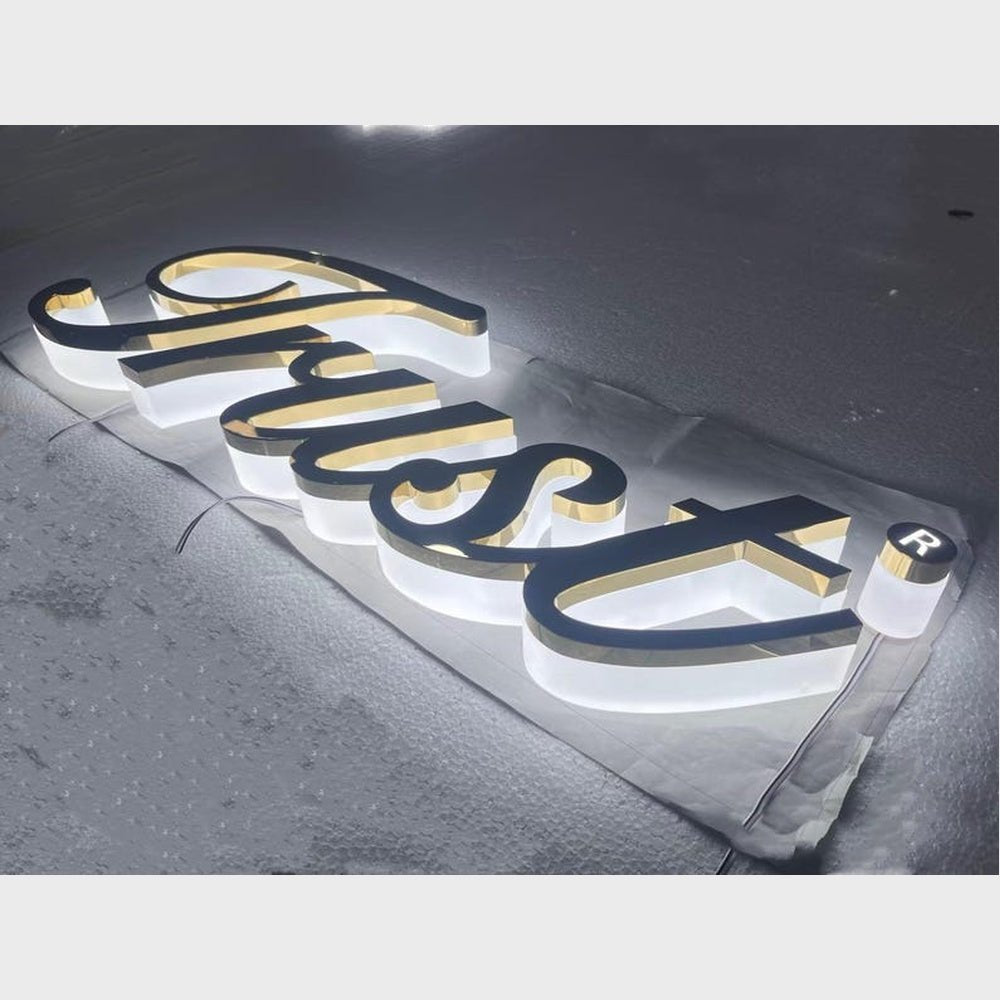 Trust 3D Backlit Channel Letters Led Light Sign - Shineneon