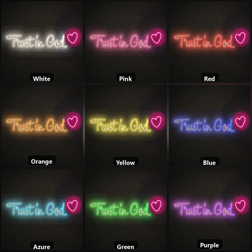 Trust LED Neon Sign color grid