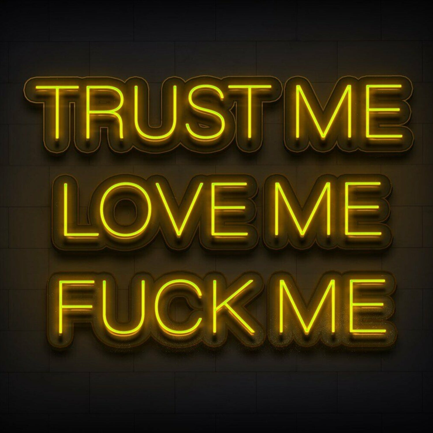 Trust Me Love Me Fck Me Neon Sign For Wall Decor | Shineneon