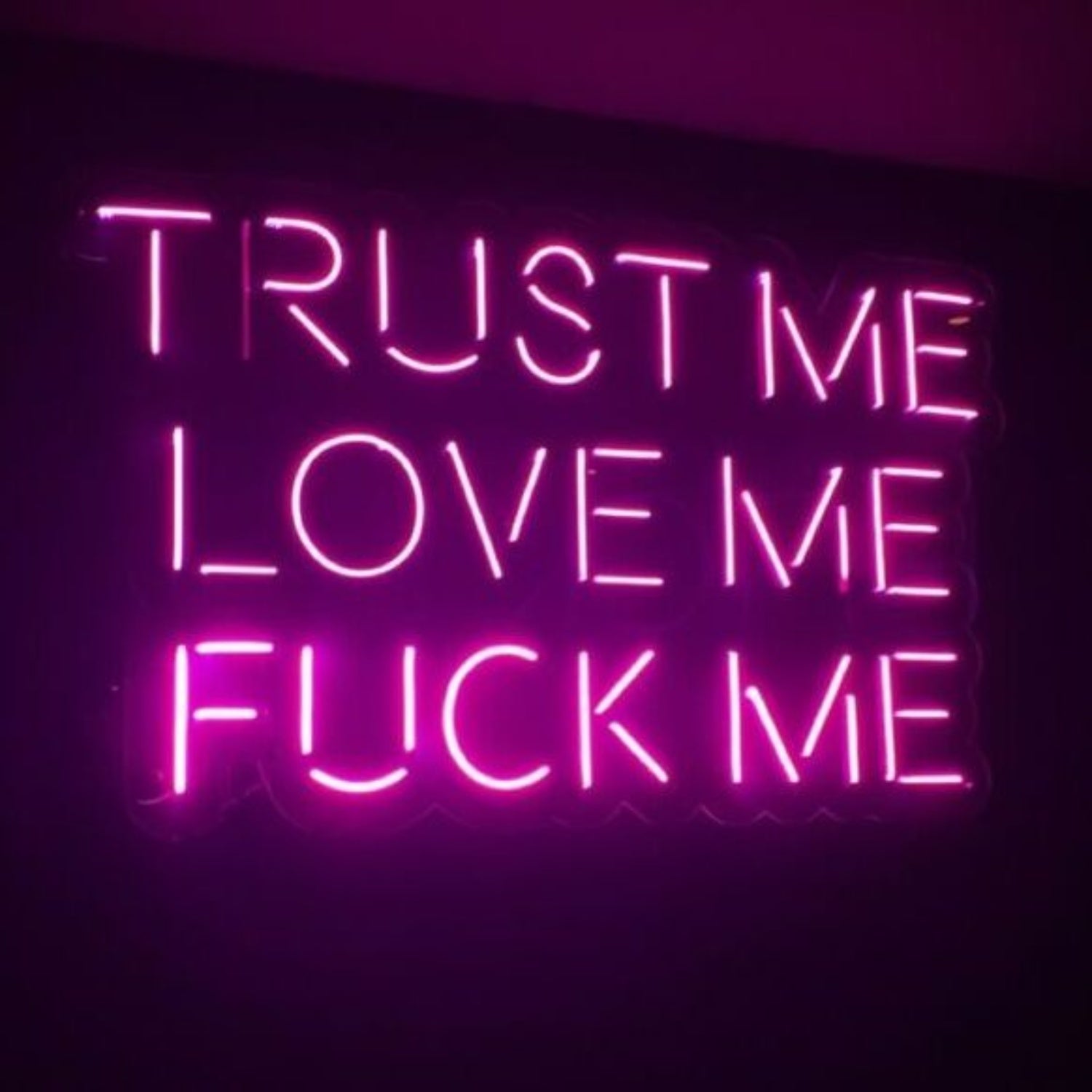 Trust Me Love Me Fck Me Neon Sign Led Neon Wall Sign | Shineneon