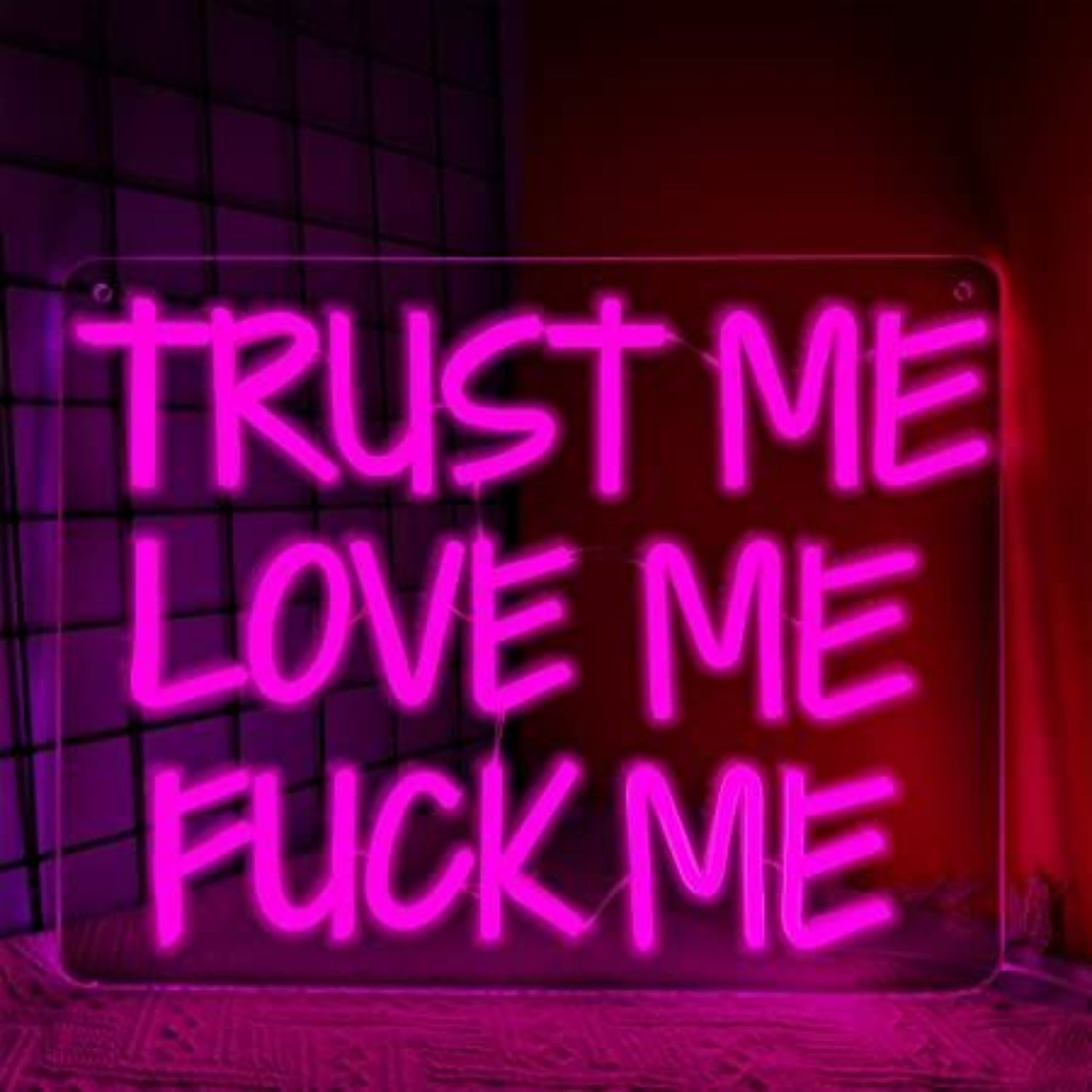 Trust Me Love Me Fvck Me Neon Sign Pink Neon Light Led | Shineneon