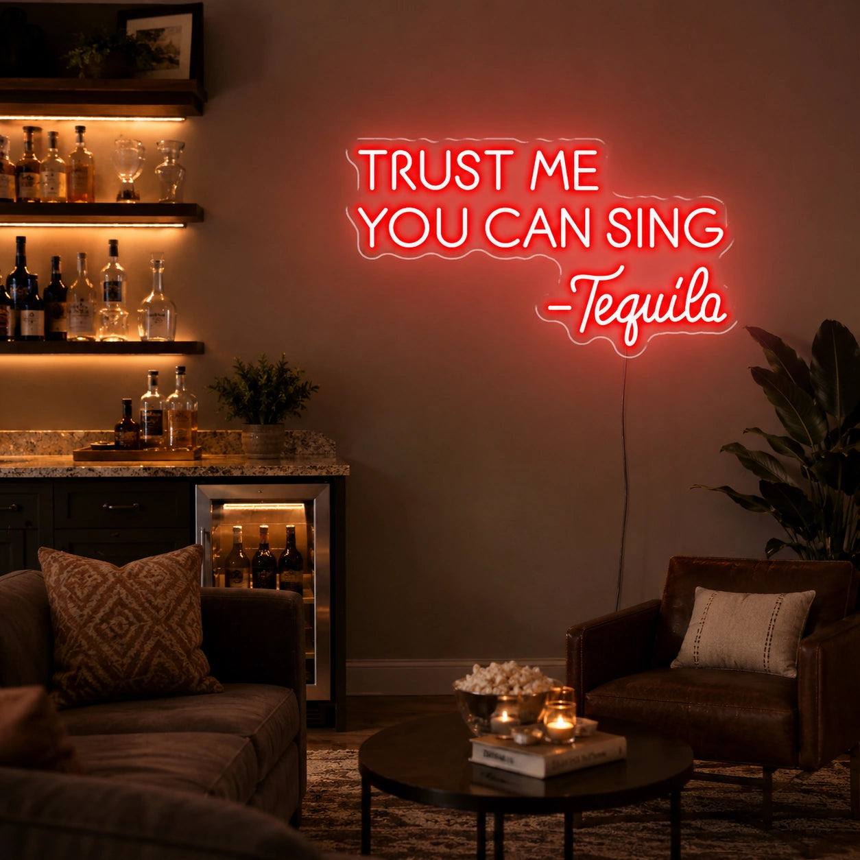 Trust Me Tequila Neon Sign LED Neon Sign real lifestyle scene