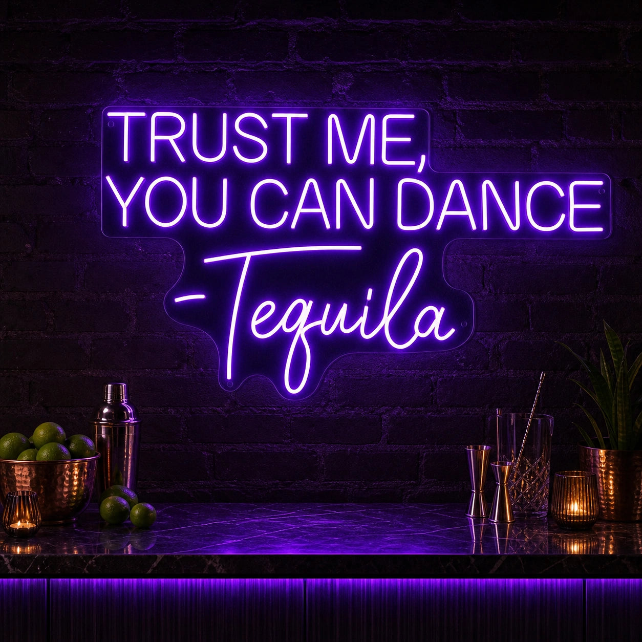 Trust Me You Can Dance Tequila LED Neon Sign high-converting product image