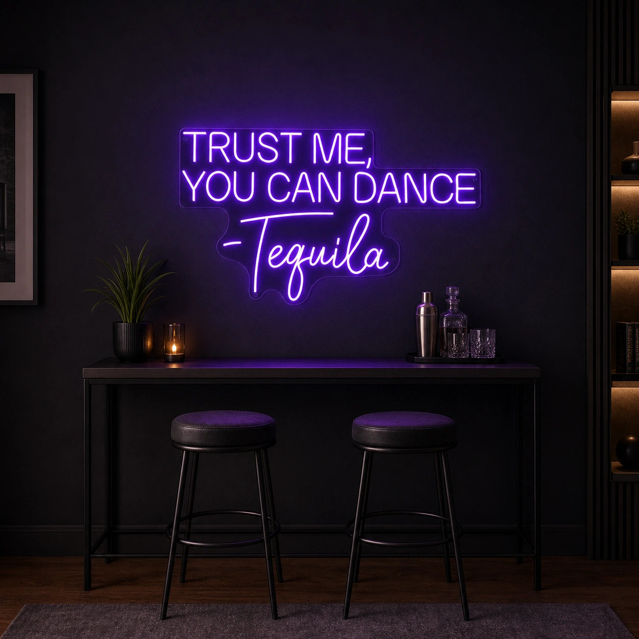 Trust Me You Can Dance Tequila LED Neon Sign size image