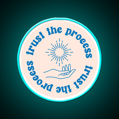 Trust The Process Cafe Led Neon Sign Espresso Bar Art Rgb Color