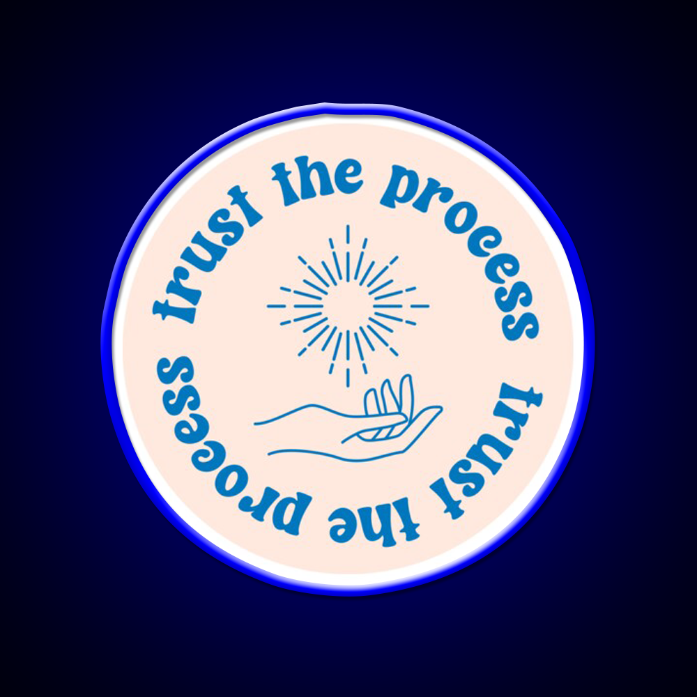 Trust The Process Cafe Led Neon Sign Espresso Bar Art Rgb Color