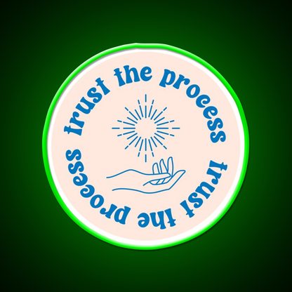 Trust The Process Cafe Led Neon Sign Espresso Bar Art Rgb Color