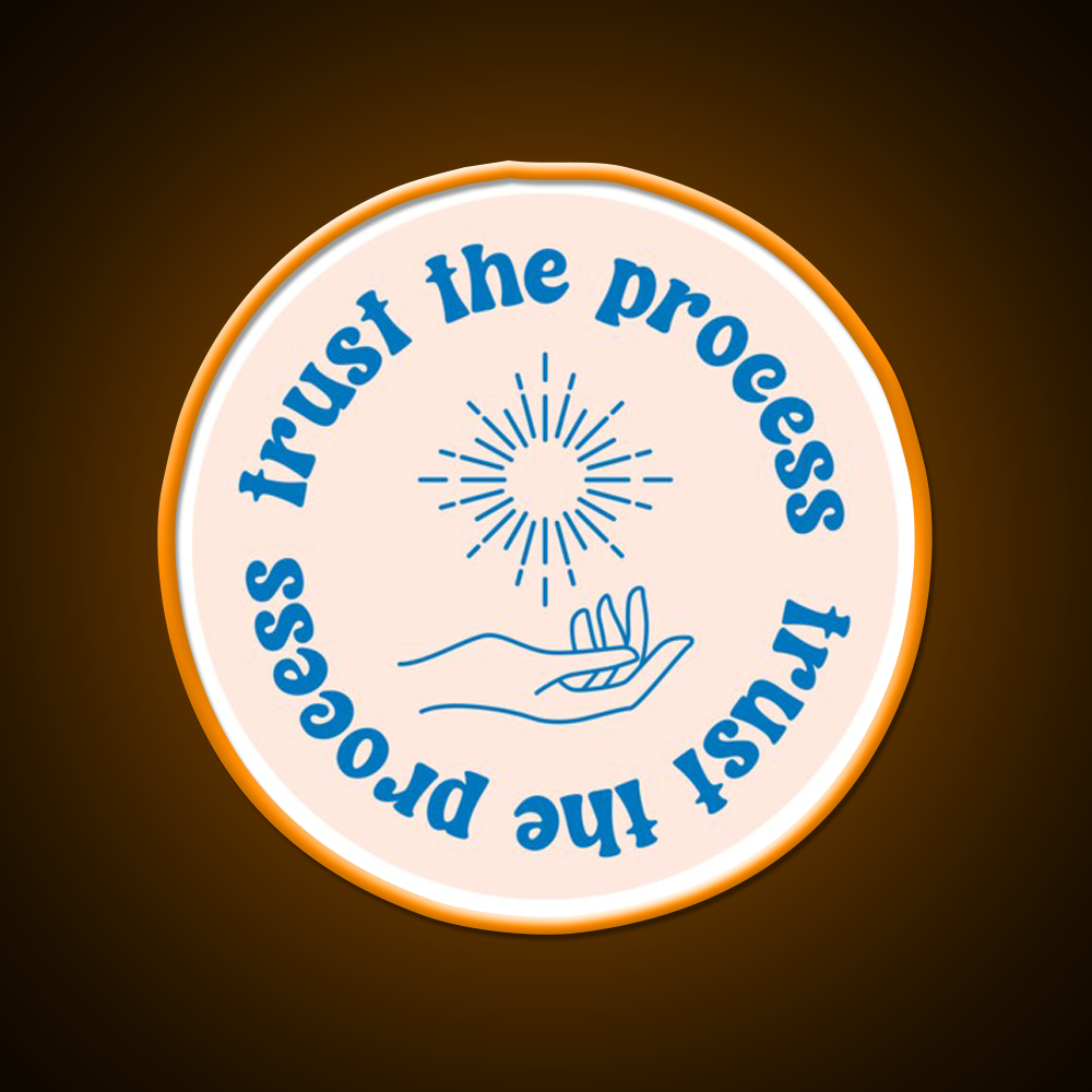 Trust The Process Cafe Led Neon Sign Espresso Bar Art Rgb Color