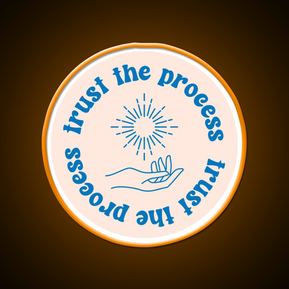 Trust The Process Cafe Led Neon Sign Espresso Bar Art Rgb Color