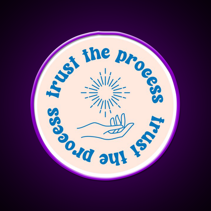 Trust The Process Cafe Led Neon Sign Espresso Bar Art Rgb Color