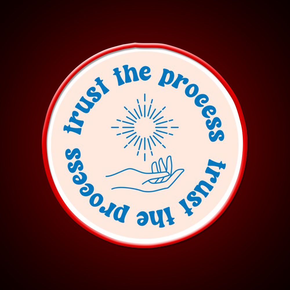 Trust The Process Cafe Led Neon Sign Espresso Bar Art Rgb Color