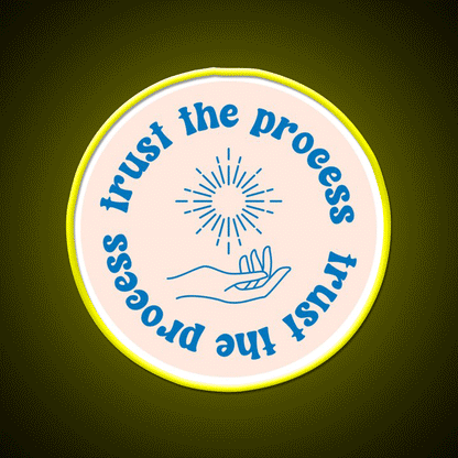 Trust The Process Cafe Led Neon Sign Espresso Bar Art Rgb Color