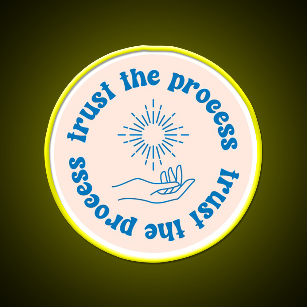 Trust The Process Cafe Led Neon Sign Espresso Bar Art Rgb Color