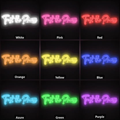 Trust The Process LED Neon Sign color grid