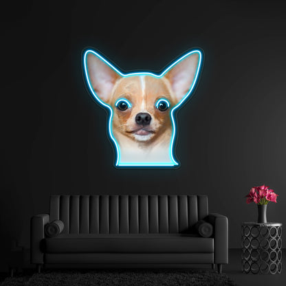 Tshirt Funny Dog Chiwawa Chihuahua Dog Wall Artwork Neon Signs