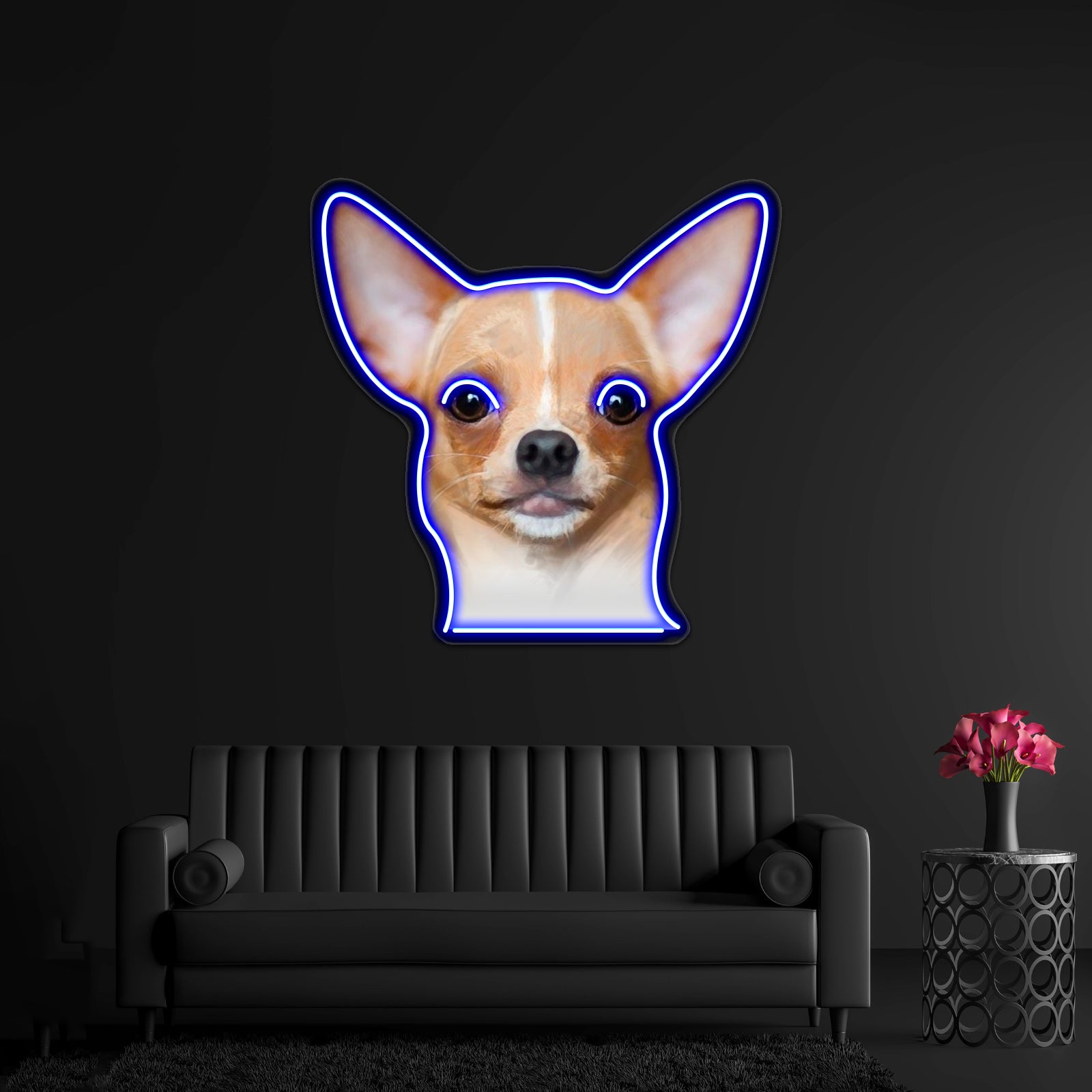 Tshirt Funny Dog Chiwawa Chihuahua Dog Wall Artwork Neon Signs | Shineneon