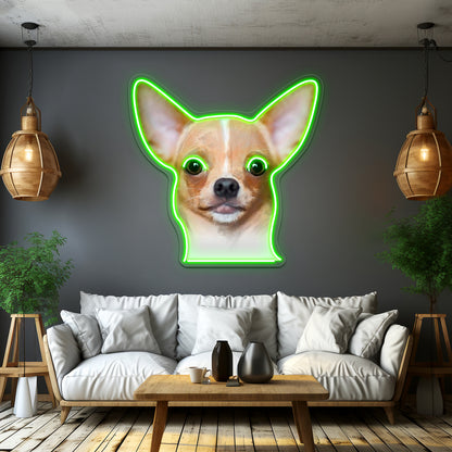 Tshirt Funny Dog Chiwawa Chihuahua Dog Wall Artwork Neon Signs