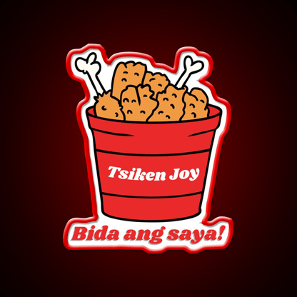 Tsiken Joy Bida Ang Saya Fast Food Led Neon Sign For Burger Place Rgb Color - Shineneon