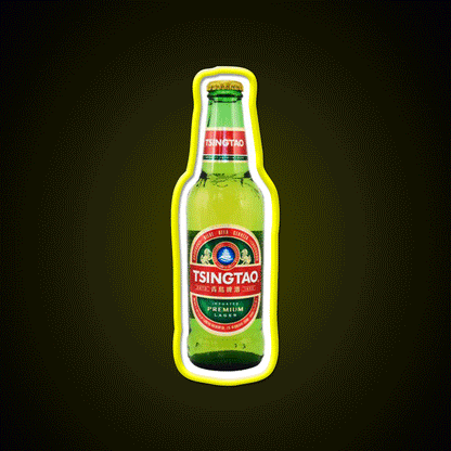 Tsingtao Beer Bar Decor Led Neon Sign Rgb Color - Custom LED neon sign front view