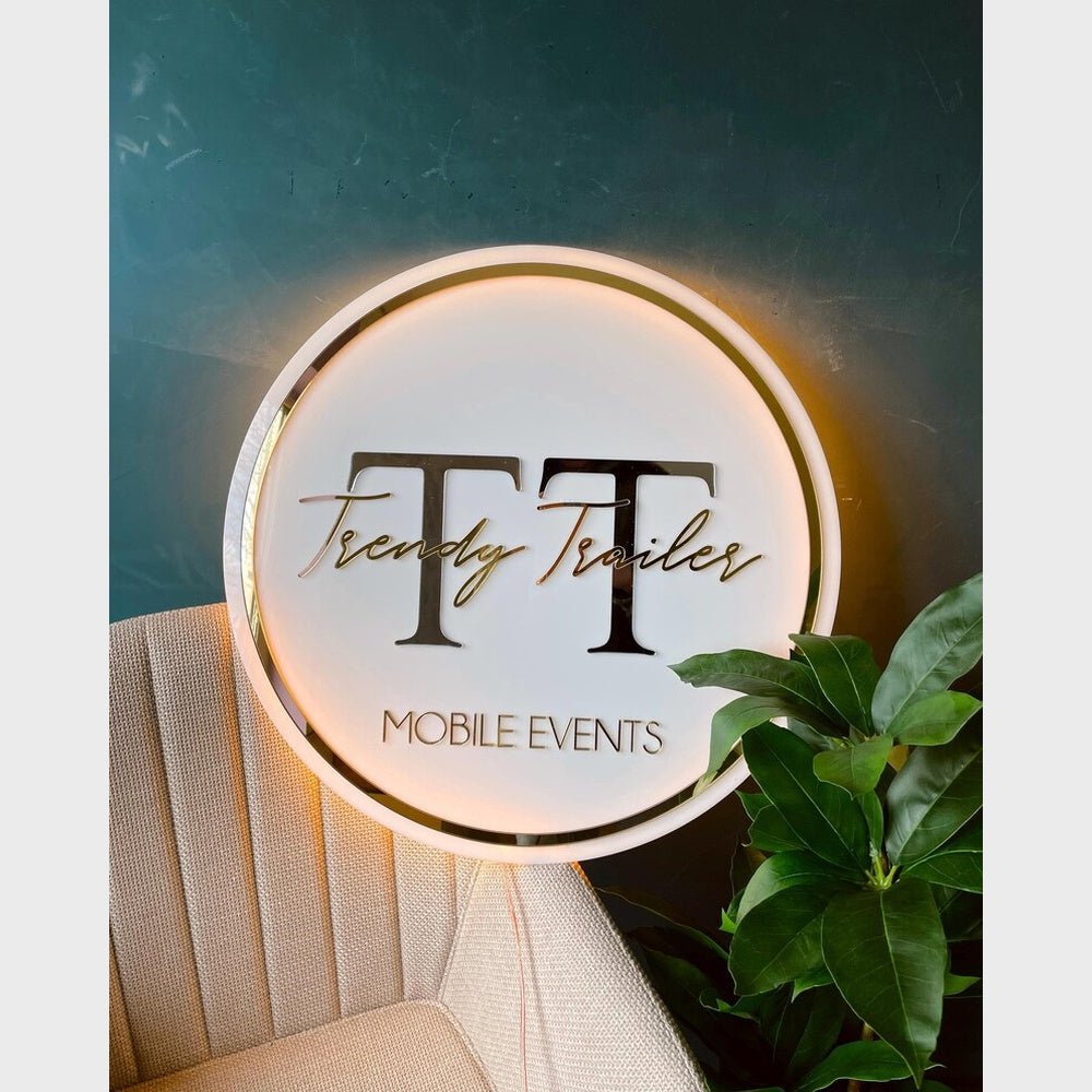 Tt Mobile Events Acrylic Business Logo Sign - Shineneon