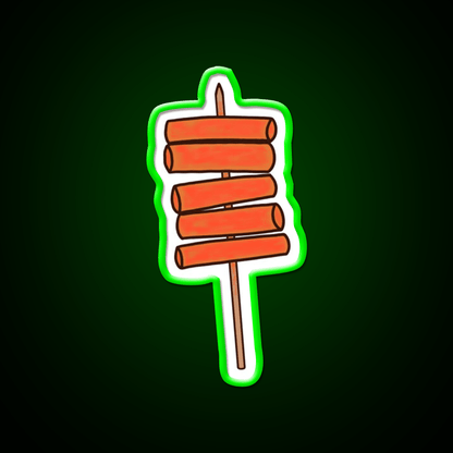 Tteokbokki Skewer Snack Food Led Neon Sign Rgb Color - Shineneon